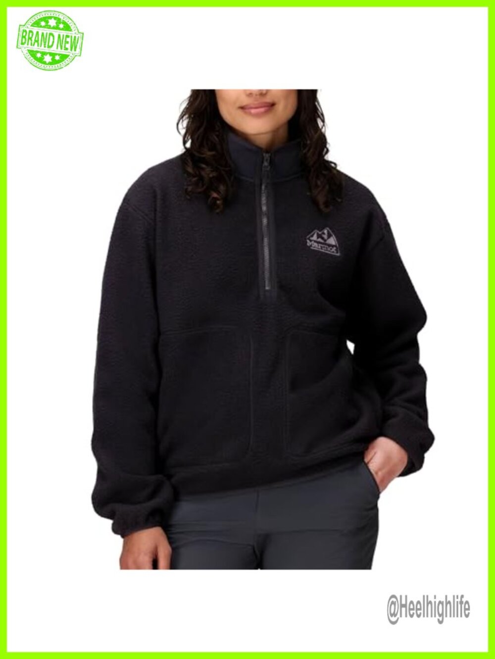 High Pile Fleece Pullover Mock Neck Recycled Polyester Women's